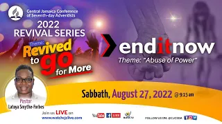 Sabb., Aug 27, 2022 | CJC Online Church | Revival Series 2022 | Pastor Latoya Forbes |  9:15 AM