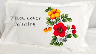 Tutorial Pillow Cover Painting| Fabric Painting Design Ideas