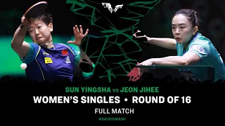 FULL MATCH | SUN Yingsha vs JEON Jihee | WS R16 | #SaudiSmash 2024