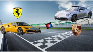 Ferrari 296 GTB VS Porsche 911 Turbo S || 0 - 300KM/PH