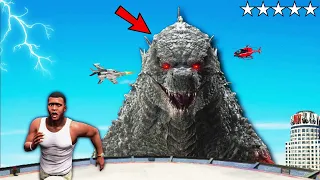 Giant GODZILLA Attacked AND Destroys Los Santos in GTA 5 | GODZILLA EPIC BATTLE