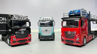 Modelcars - Unboxing Mercedes Actros Autotransporter NZG Modelle 1/43