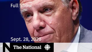 CBC News: The National | Parts of Quebec back into lockdown amid COVID-19 surge | Sept. 28, 2020