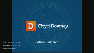 Downey Planning Commission Meeting - 2020, June 17