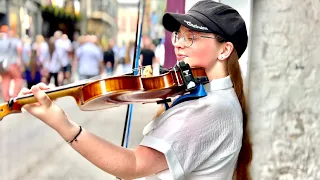 Take On Me - a-ha | Violin Cover - Street Performance by Holly May