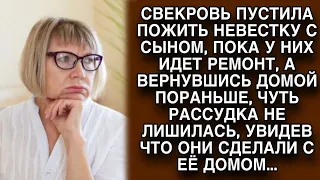 Свекровь выгнала с квартиры невестку и сына, увидев во что они превратили её дом...