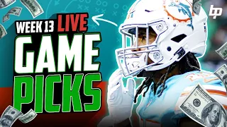 LIVE: NFL WEEK 13 GAME PICKS + FREE BETS  | PREDICTIONS, PROPS, AND PLAYS (BettingPros)