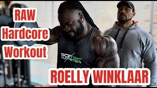 WILLIAM BONAC | MASSIVE SHOULDER WORKOUT WITH ROELLY WINKLAAR | RAW HARDCORE OLYMPIA PREP