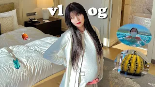 VLOG 만삭호캉스🏊‍♀인천 파라다이스시티🥂대광분의 임산부ㅋㅋ드뎌 수영가능!!30주-31주 일상