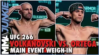 Alexander Volkanovski, Brian Ortega make weight for title fight | UFC 266