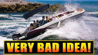 BAD IDEA! NEVER DO THIS AT BOCA INLET !! | BOATS AT HAULOVER INLET | WAVY BOATS