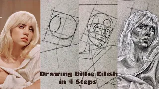 Sketching Billie Eilish in 4 Steps - SinArty