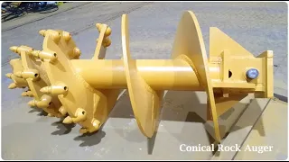 Double Cut Double Flight Conical Rock Drilling Auger for Pile Foundation Construction Piling Rig