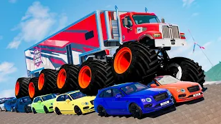 Monster Truck Crashes #28 - Beamng drive