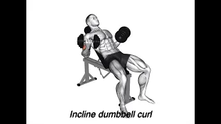 Incline dumbbell curl