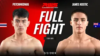 Full Fight l Petchmedmai vs. James Kostic l เพชรเม็ดใหม่ vs. เจมส์ คอสติช l RWS