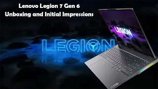 Legion 7 Gen 6 Unboxing and Initial Impressions