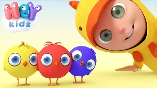 Kyllingene sier pip pip 🐤 Barnesanger på Norsk |  Tegneserier for barn - HeyKids