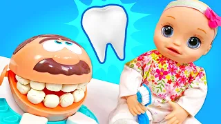 Baby Alive -nukke ei halua harjata hampaita! Muovailuvaha ja terveellisiä tapoja lapsille