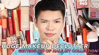 GETTING RID OF HALF OF MY MAKEUP COLLECTION 2023! BIGGEST DECLUTTER EVER | Kenny Manalad
