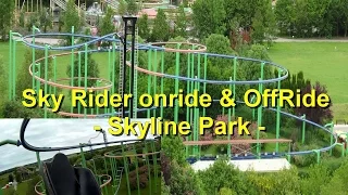 Sky Rider onride & OffRide 2016 - Skyline Park - Roller Coaster POV Caripro Gyroflyer