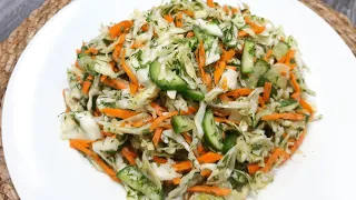 ✔ Hər gün hazırlamaq istəyəcəyiniz az ərzaqla ləzzətli salat / Vitaminli Kələm salatı