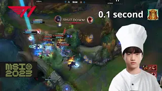 Keria inhumanly quick reaction time saving Gumasuyi #keria #t1 #faker #gumayusi #msi #lolclips #lol