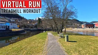 Easy Steady Run In The Park | Virtual Running Videos for Treadmill