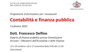 Contabilità e finanza pubblica (II ed), incontro #1