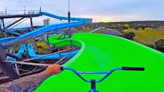 BMX RIDING AT INSANE ABANDONED WATERPARK FRANCE!