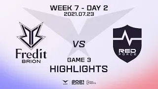 BRO vs NS Highlights Game 3 | Week 7 Day 2 | 2021 LCK Summer Split