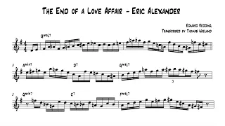 The End of a Love Affair - Eric Alexander (Bb Solo Transcription)