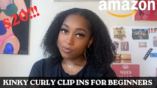 $20 KINKY CURLY CLIP INS Organique Mastermix Coily Water | On 3c/4a NATURAL HAIR ft Shake-N-Go