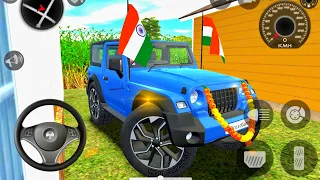 Indian Cars Simulator 3D | Mahindra Thar (gadi game) #13 Realistic Car Game