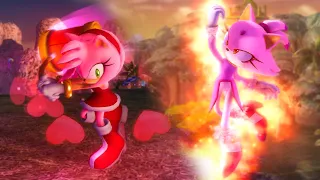 Playing as Amy and Blaze in Silver's Stages