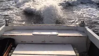 25ft fast fishing boat with 315hp Yanmar engine, first test run.