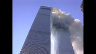 N.J. Burkett reporting as Twin Towers begin to collapse on September 11, 2001