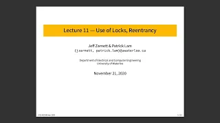 ECE 459 Lecture 10: Reentrancy