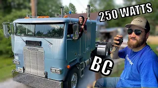 Blue Collar Cabover gets and INSANE CB Radio Setup! HUGE POWER!!