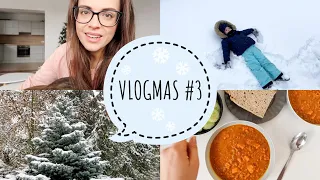 První letošní sníh, dhál, cizrnová omeleta | VLOGMAS #3/2020 | MaruškaVEG