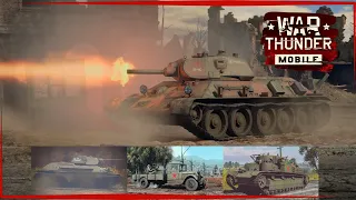 War Thunder Mobile | СССР ранг 1: Взвод Т-34 (1940). Зенитка ЗИС, гроза всех лёгких танков.