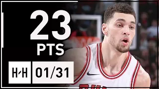 Zach LaVine Full Highlights Blazers vs Bulls (2018.01.31) - 23 Points | 2017-18 NBA Season