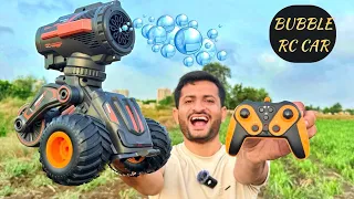 Remote Control Car with Blowing Bubble Feature 360°Rotated Tank Unboxing and Testing- JMV TOYS