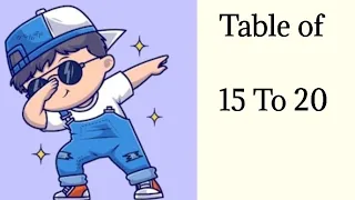 15 to 20  tables | tables of 15 to 20 | learn tables 15 to 20 | 15 se 20 tak pahade #maths #tables