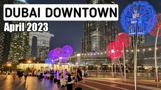 Dubai Ramadan Walk 4K | Dubai Downtown | Burj Khalifa Lake | United Arab Emirates 🇦🇪