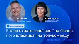 Стратегічна сесія: ключовий вплив на бізнес та власника. Віка Придатко, Юрій Козій