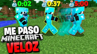 ME PASO MINECRAFT PERO CADA SEGUNDO AUMENTA LA VELOCIDAD!!