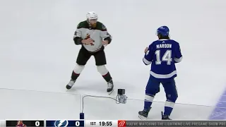 NHL Fight - Coyotes @ Lightning - O'Brien vs Maroon - 28/10/2021