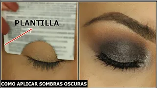 COMO APLICAR SOMBRAS OSCURAS,(OJOS AHUMADOS) | COMO APLICAR SOMBRAS (PRINCIPIANTES),PASO A PASO