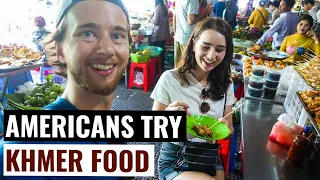 PHNOM PENH FOOD TOUR (Americans Try Cambodian Food)